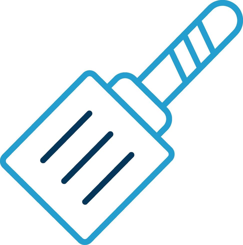 Spatula Line Blue Two Color Icon vector