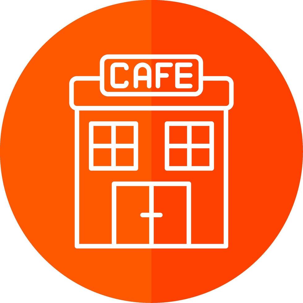 Cafe Line Yellow White Icon vector