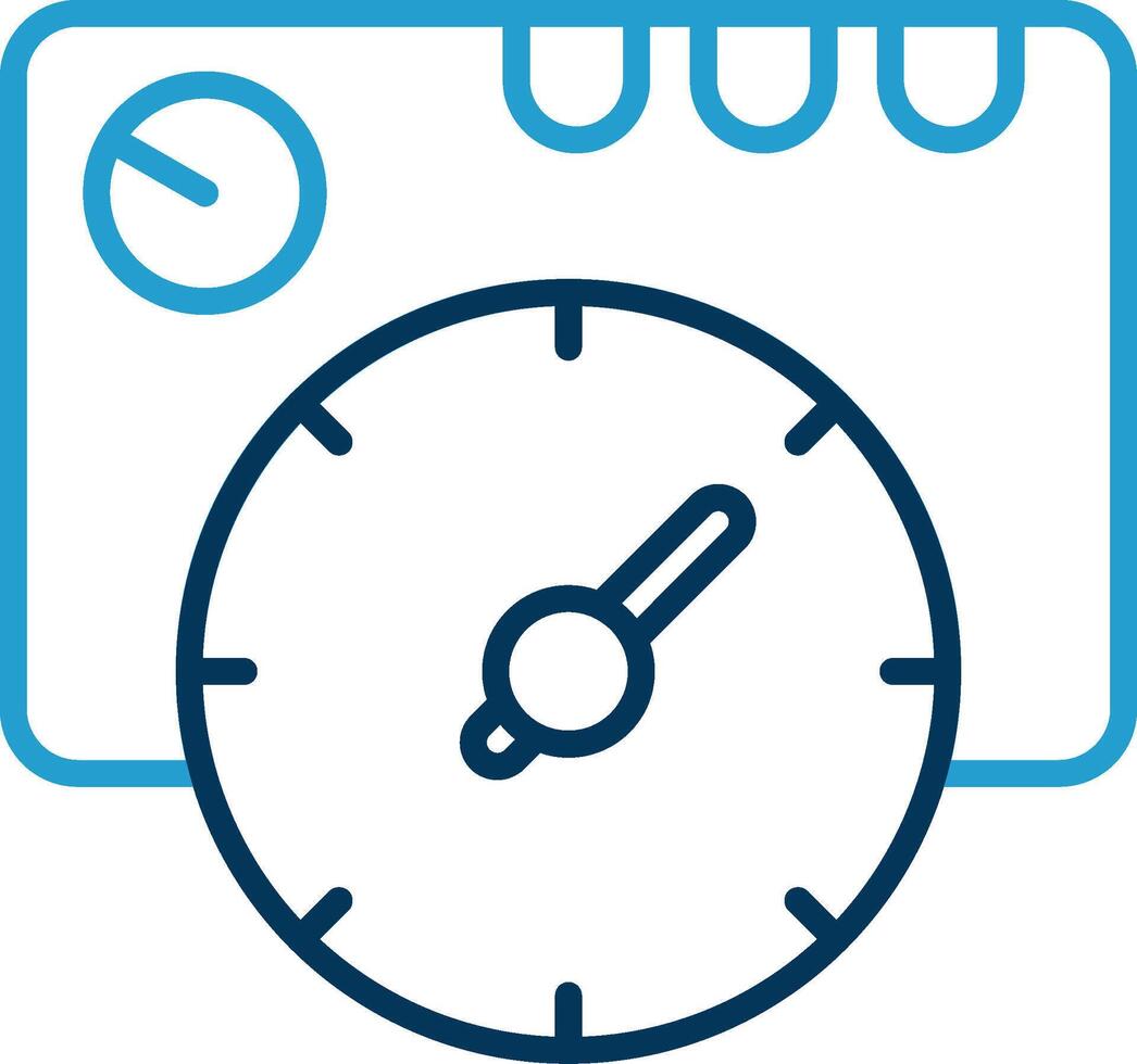Thermostat Line Blue Two Color Icon vector