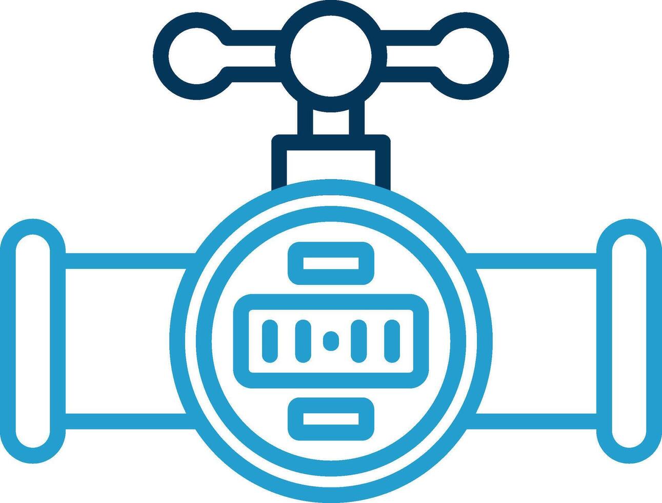 Water Tap Line Blue Two Color Icon vector