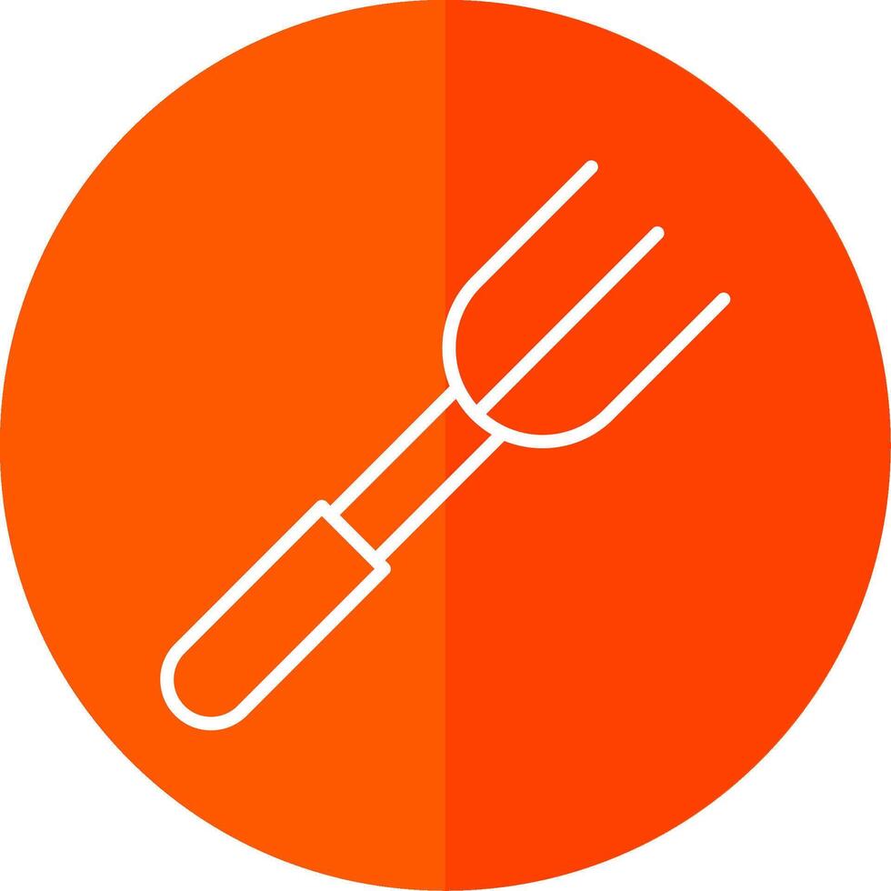 Fork Line Yellow White Icon vector