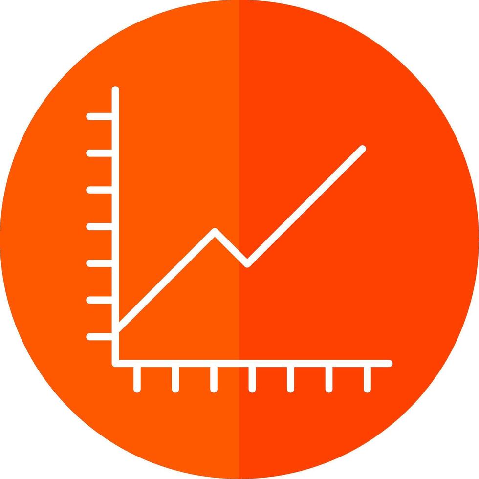 Chart Line Yellow White Icon vector