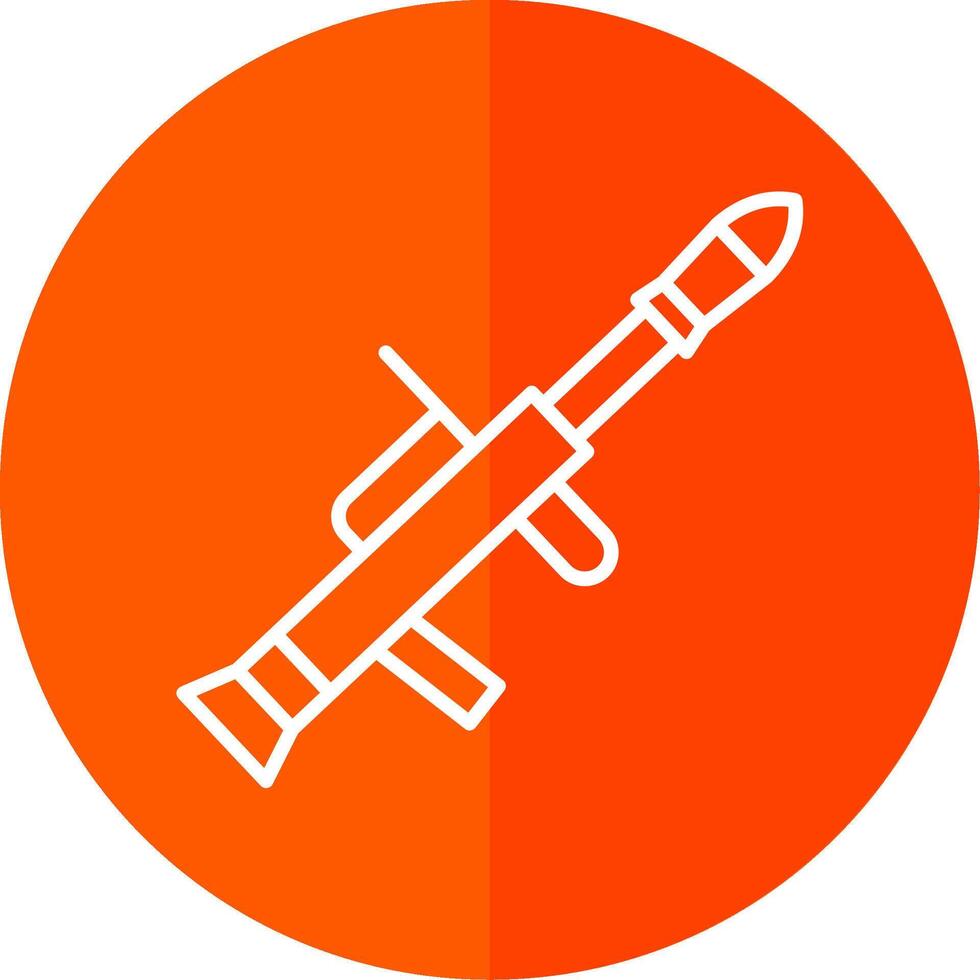 Gun Line Yellow White Icon vector