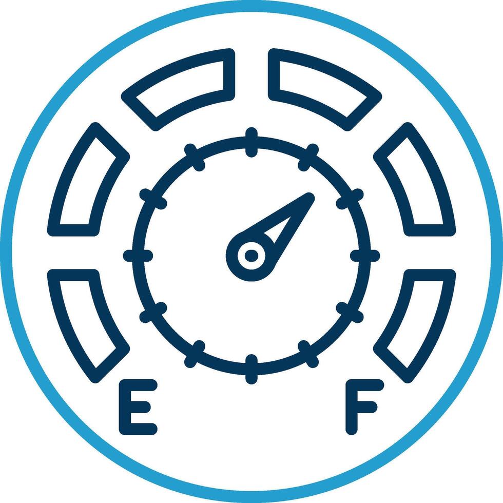 Gauge Line Blue Two Color Icon vector