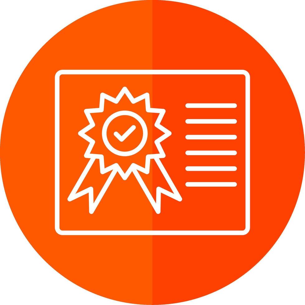 Certificate Line Yellow White Icon vector