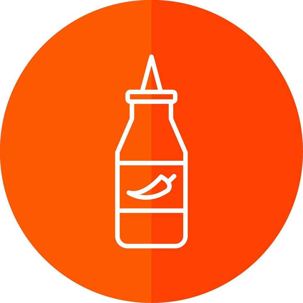 Ketchup Line Yellow White Icon vector