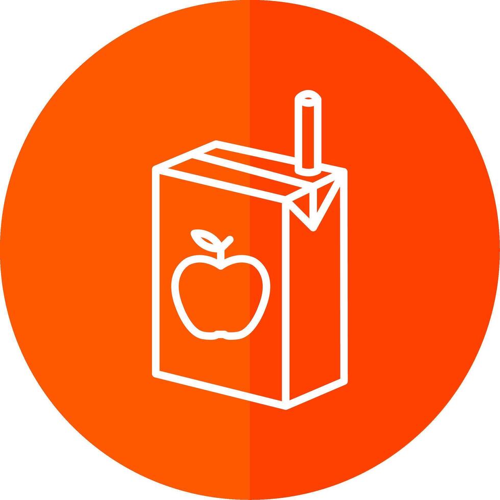 Juice Box Line Yellow White Icon vector