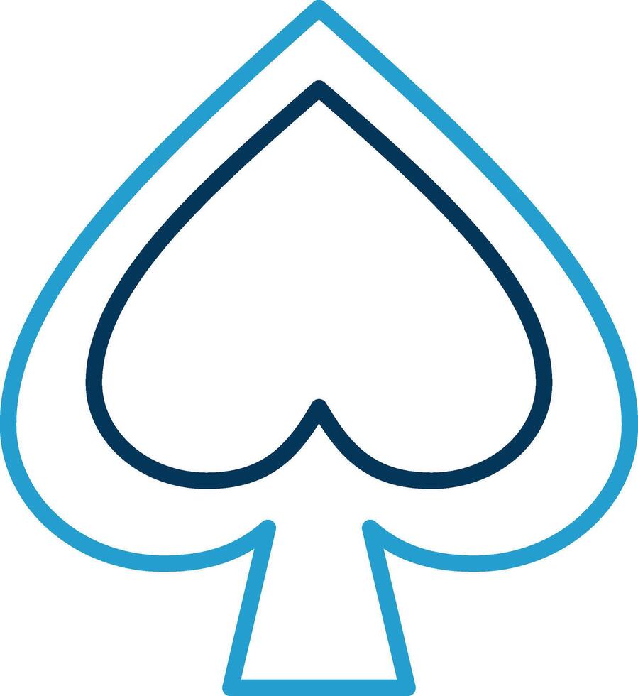 Spade Line Blue Two Color Icon vector