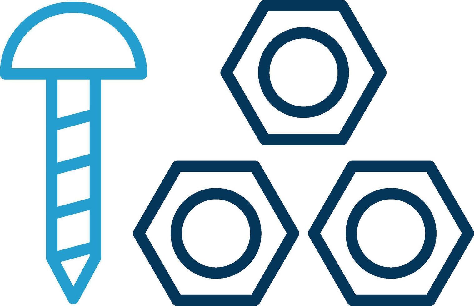 Nuts Line Blue Two Color Icon vector