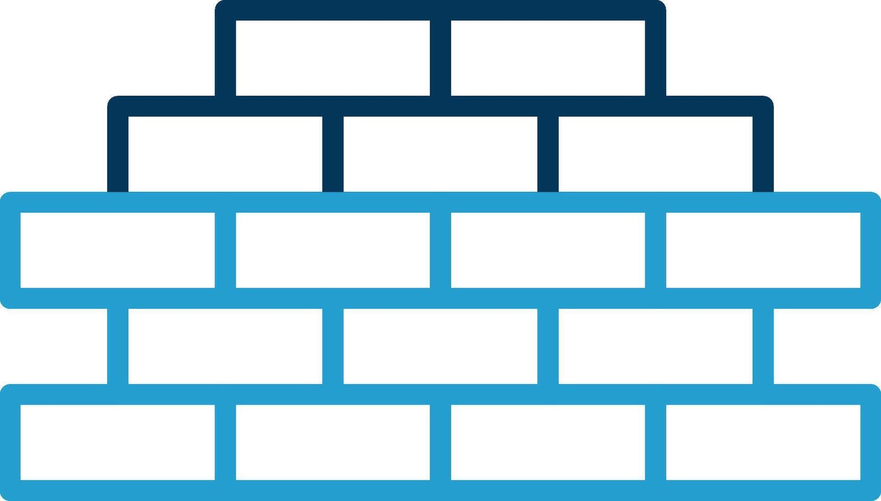 Wall Line Blue Two Color Icon vector