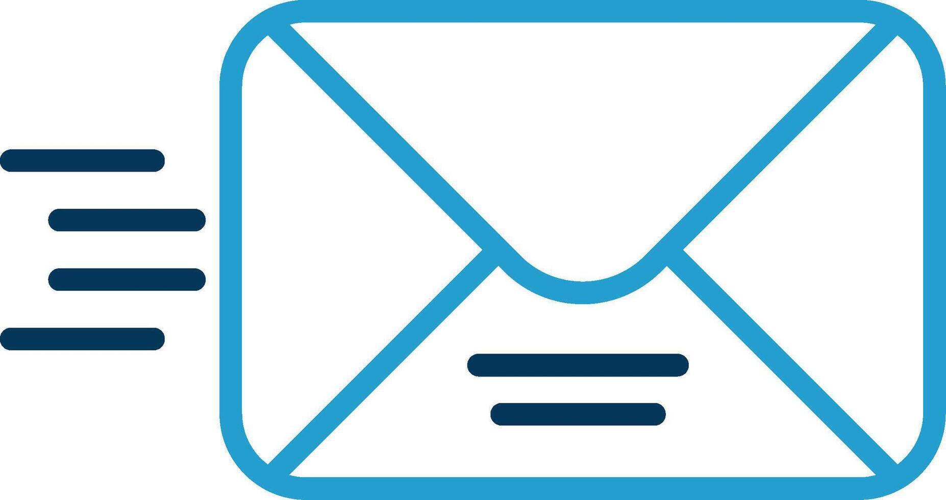 Email Line Blue Two Color Icon vector