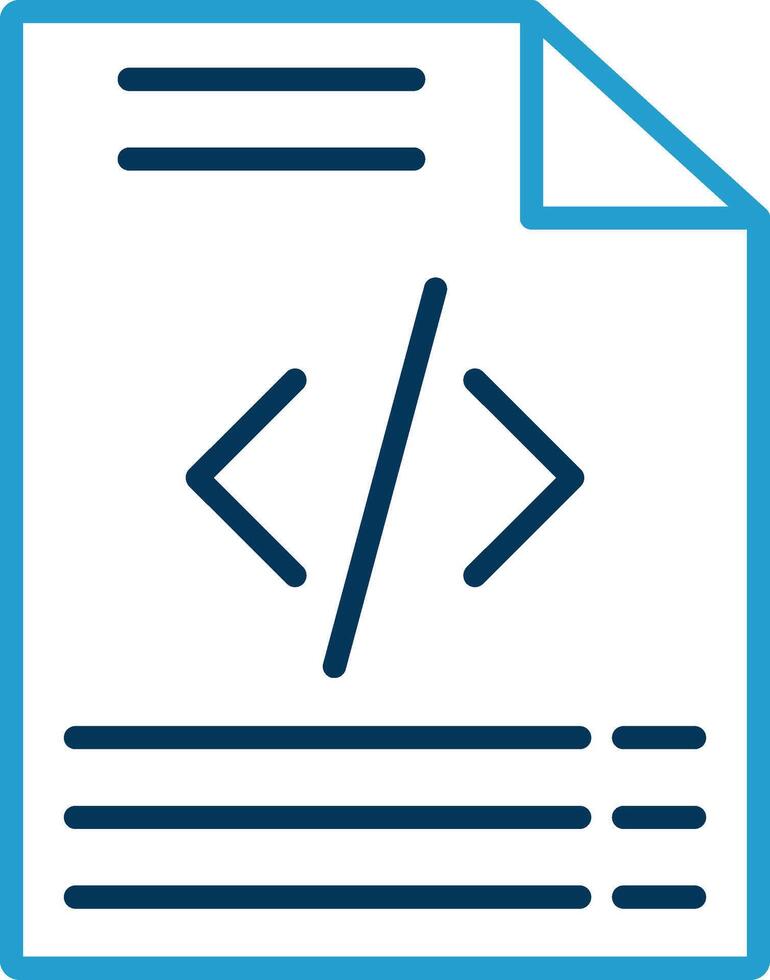 Coding Line Blue Two Color Icon vector