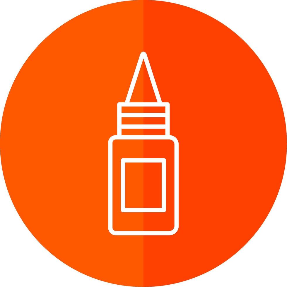 Bottle Line Yellow White Icon vector