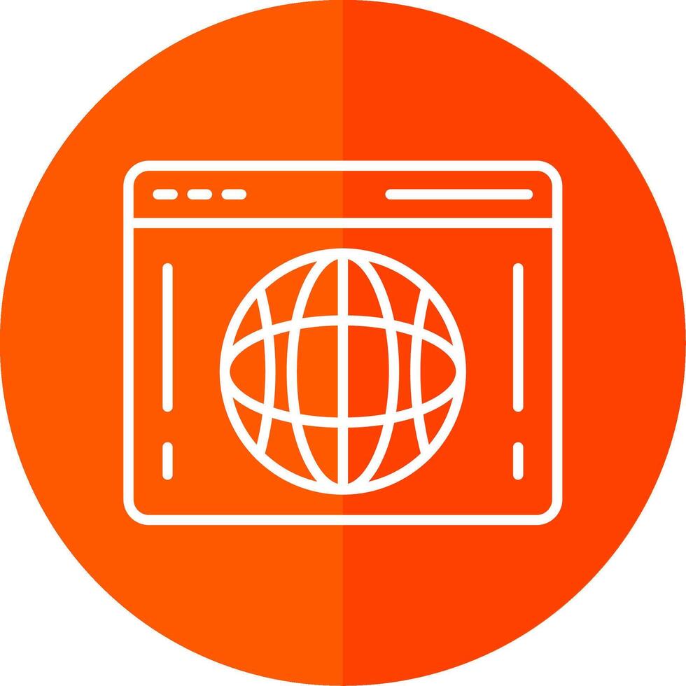 Web Portal Line Yellow White Icon vector