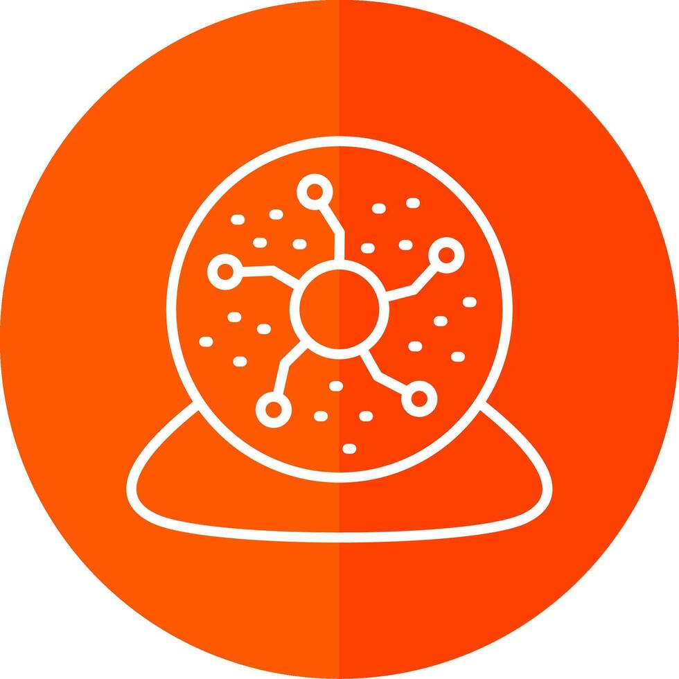 Plasma Ball Line Yellow White Icon vector