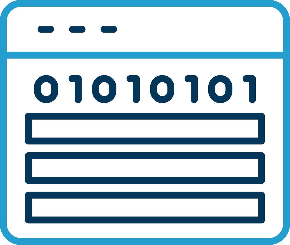 Web Programming Line Blue Two Color Icon vector