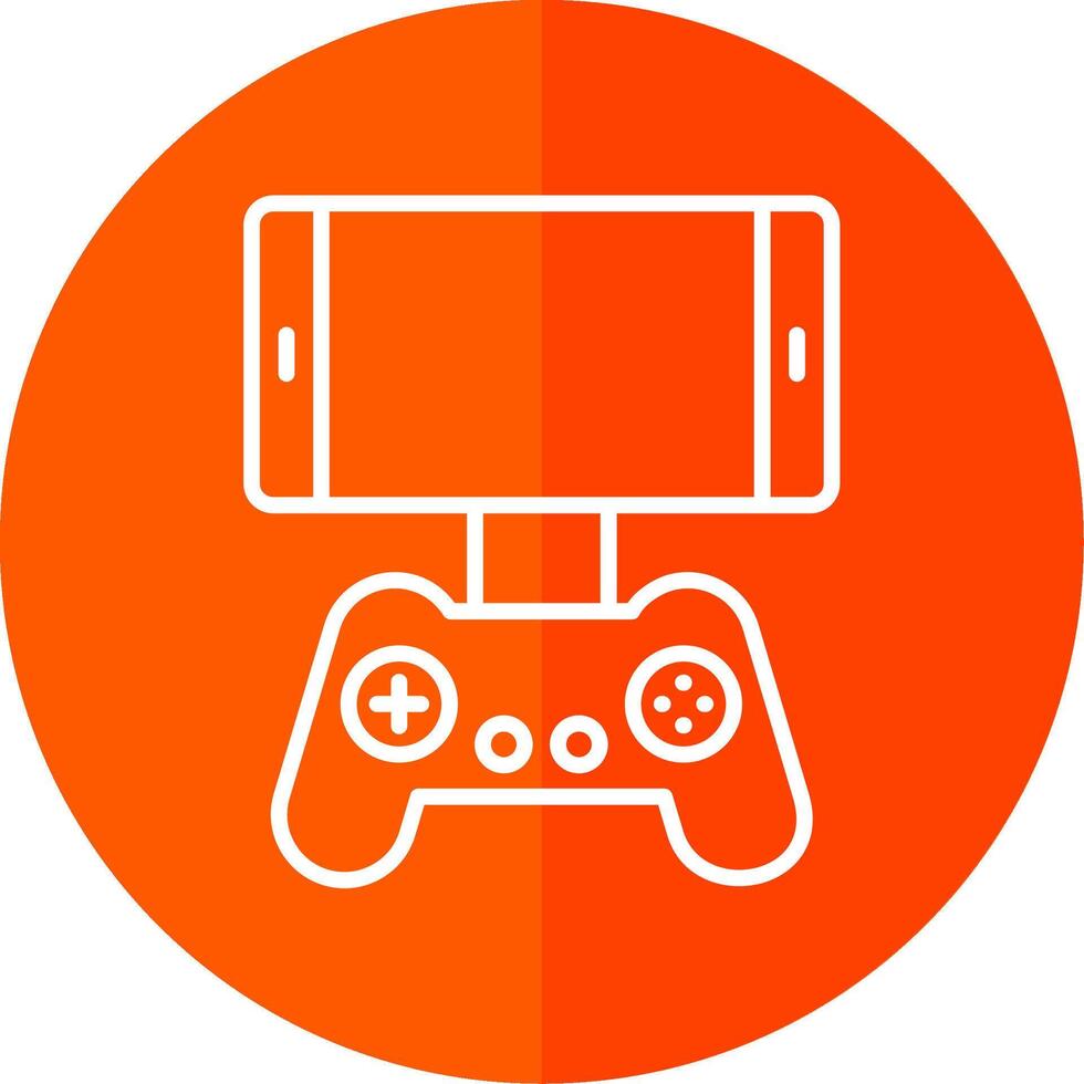 Mobile Game Line Yellow White Icon vector
