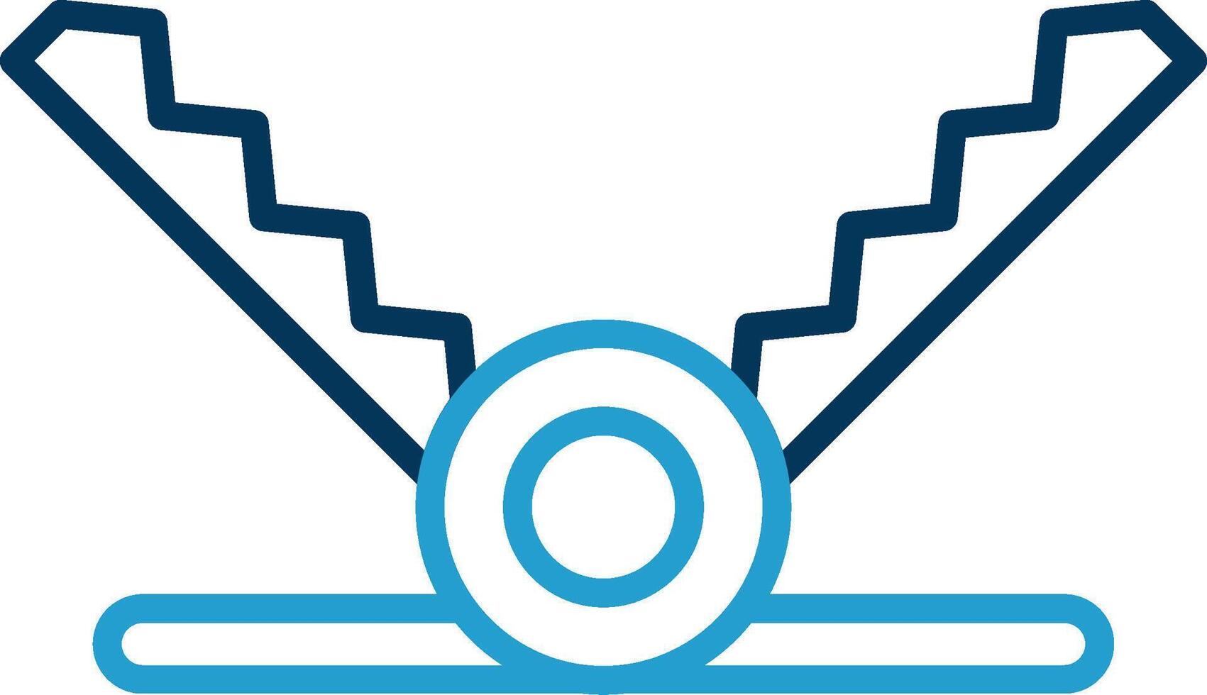 Trap Line Blue Two Color Icon vector