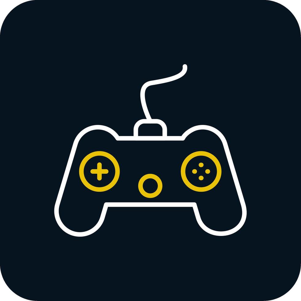 Console Line Yellow White Icon vector