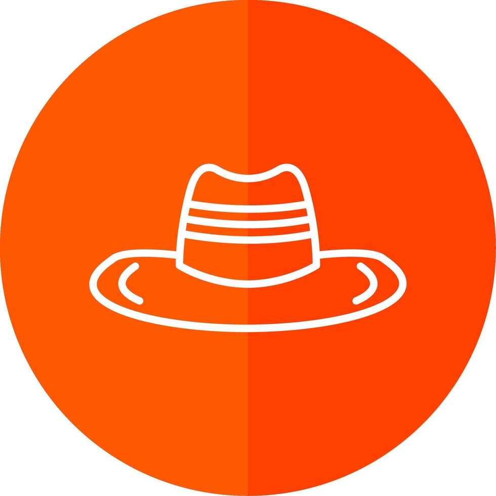 vaquero sombrero línea amarillo blanco icono vector