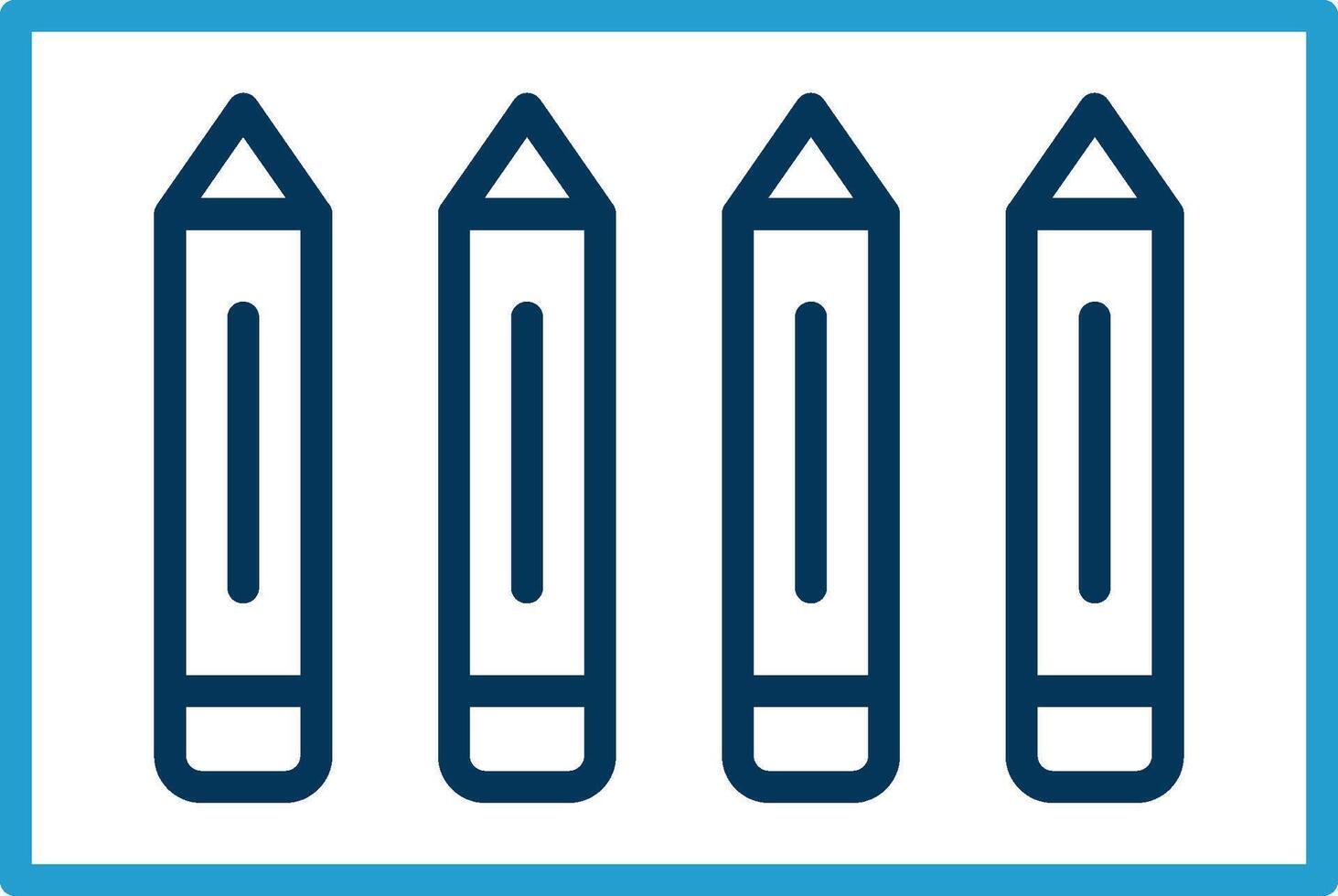 Pencil Line Blue Two Color Icon vector