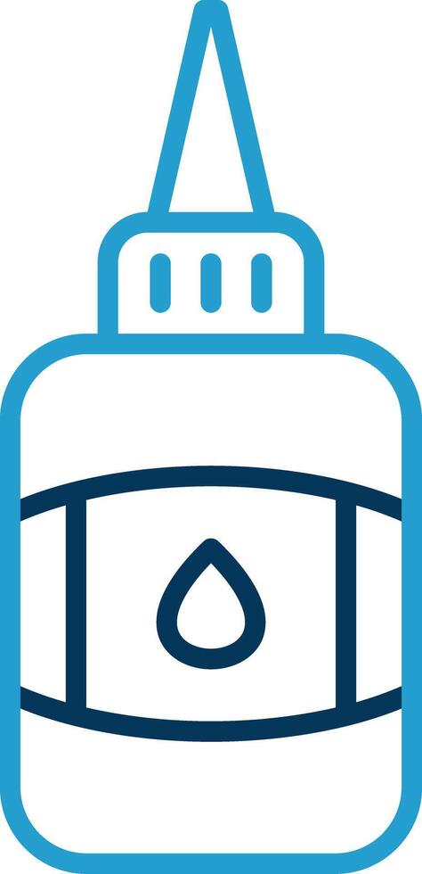 Glue Line Blue Two Color Icon vector