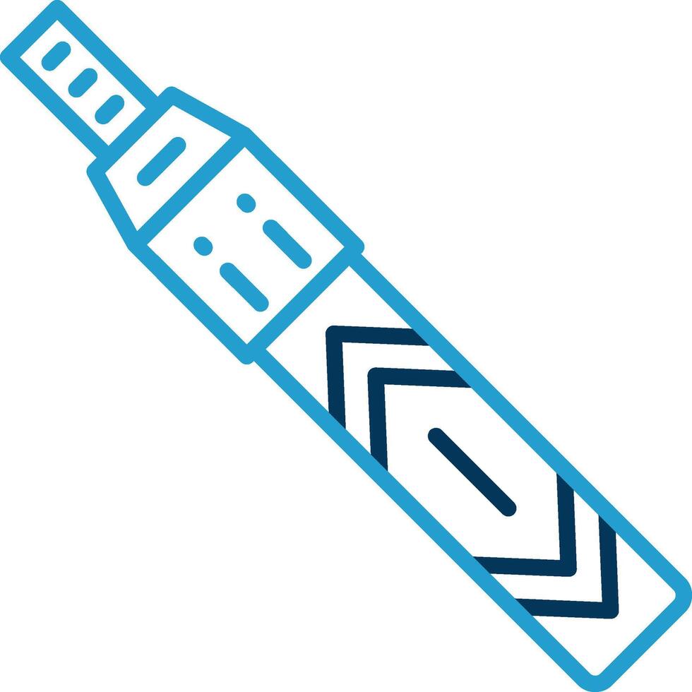 Corrector Line Blue Two Color Icon vector