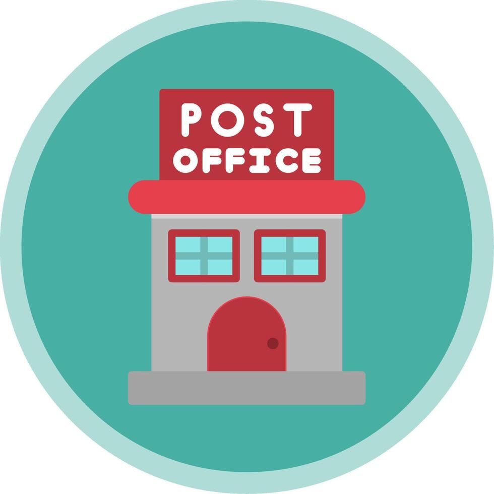 Post Office Flat Multi Circle Icon vector