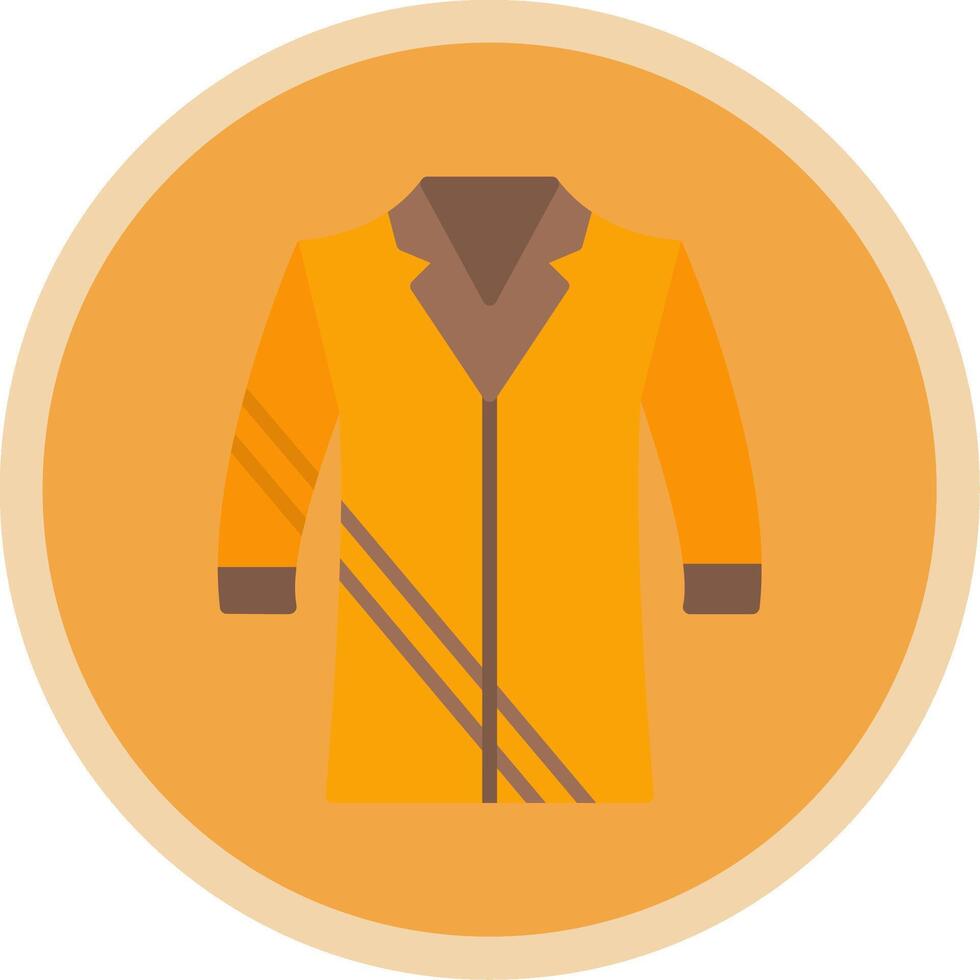 Coat Flat Multi Circle Icon vector