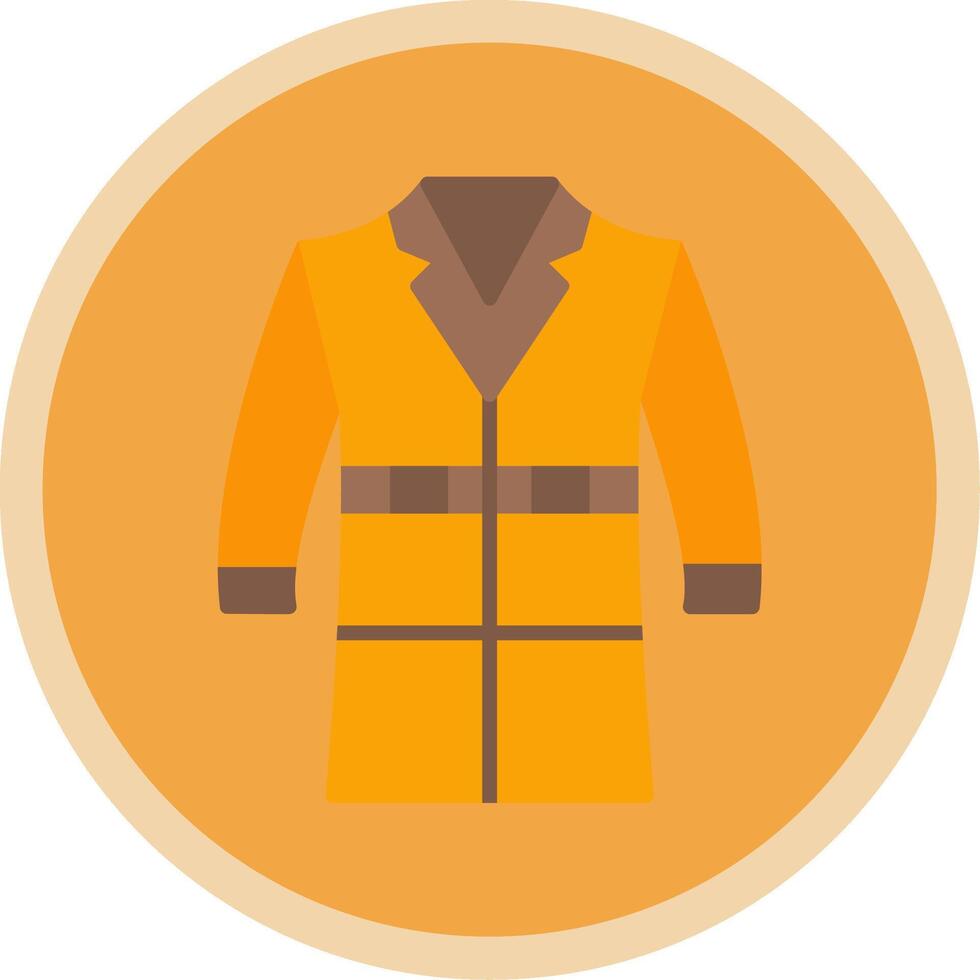 Coat Flat Multi Circle Icon vector