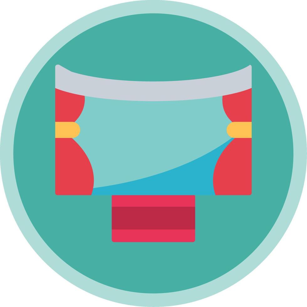 Cinema Flat Multi Circle Icon vector