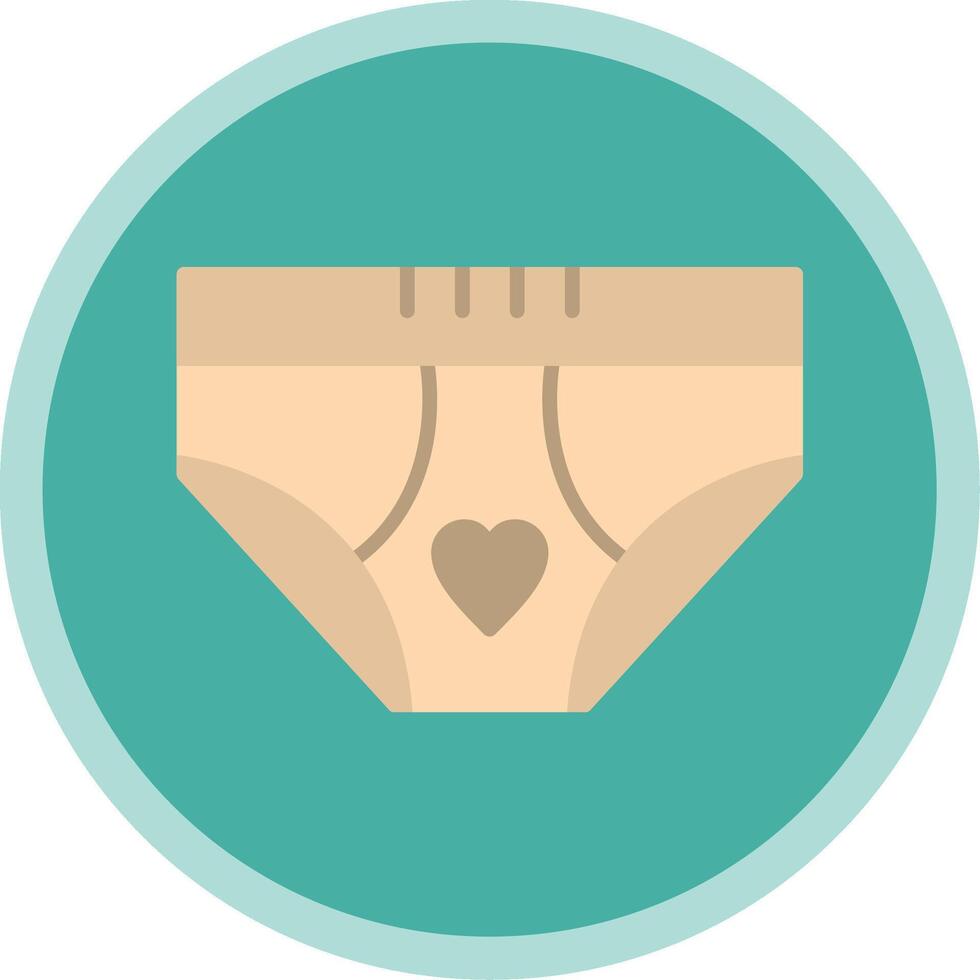 Underwear Flat Multi Circle Icon vector