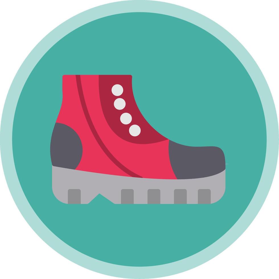 Shoes Flat Multi Circle Icon vector