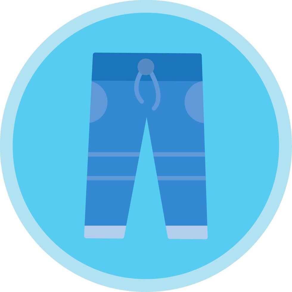 Trousers Flat Multi Circle Icon vector