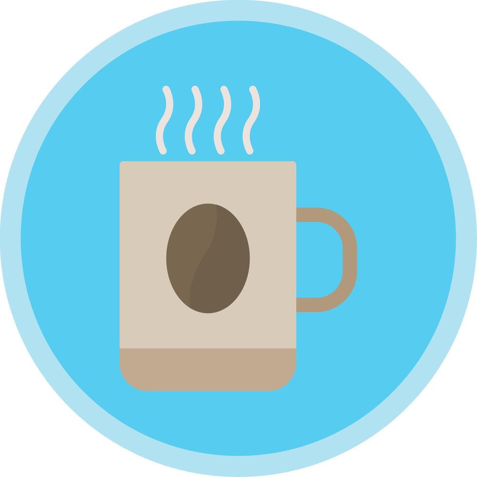 Mug Flat Multi Circle Icon vector