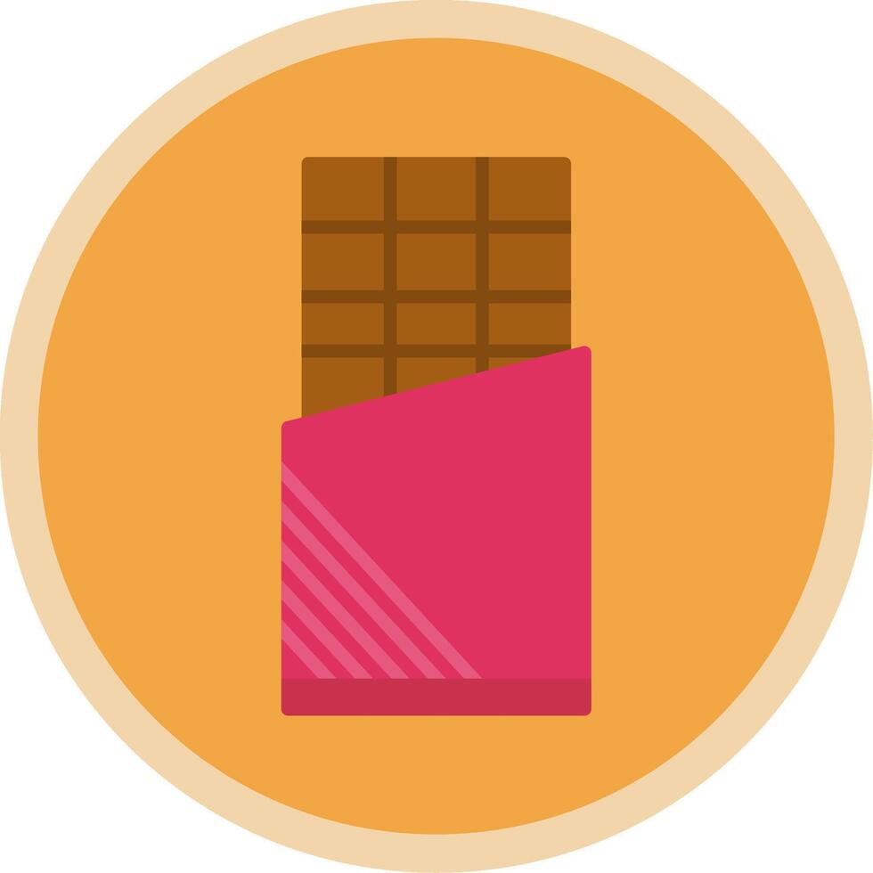 Chocolate Bar Flat Multi Circle Icon vector