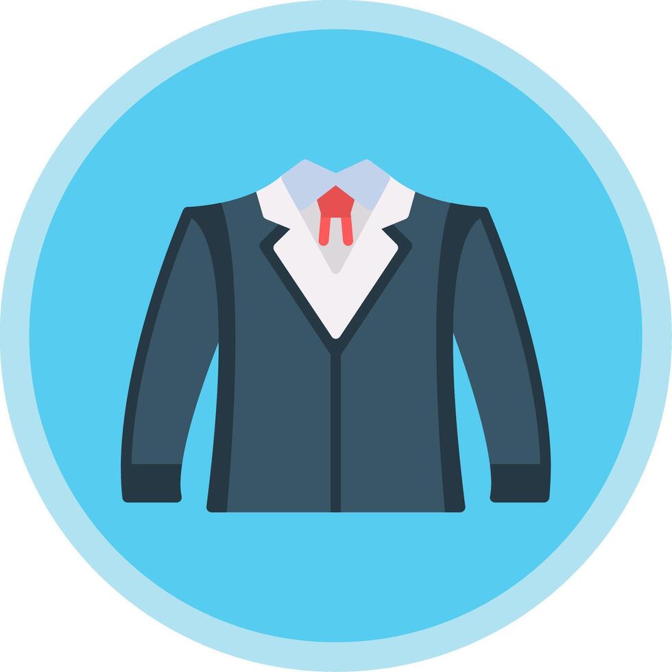 Suit Flat Multi Circle Icon vector