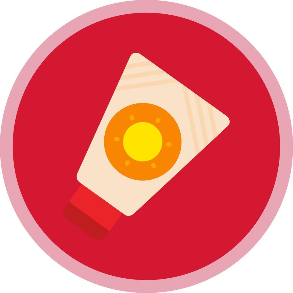 Sunscreen Flat Multi Circle Icon vector