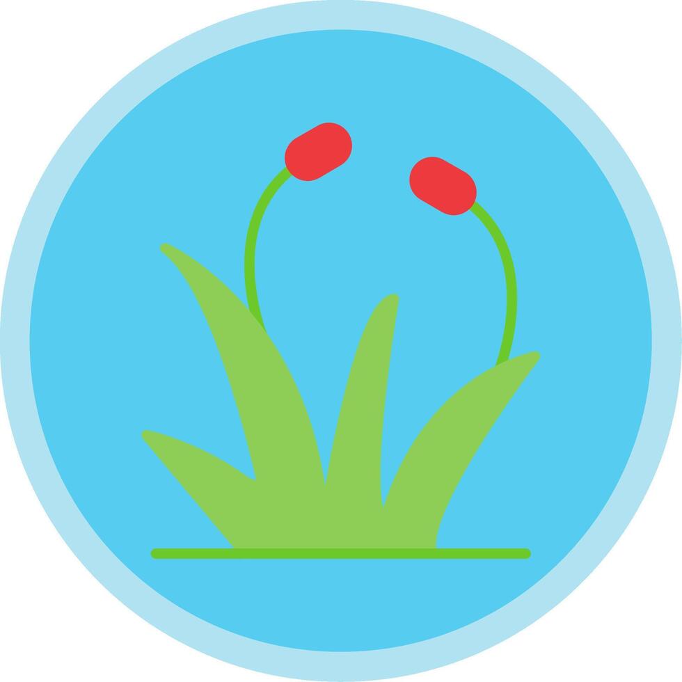 Grass Flat Multi Circle Icon vector