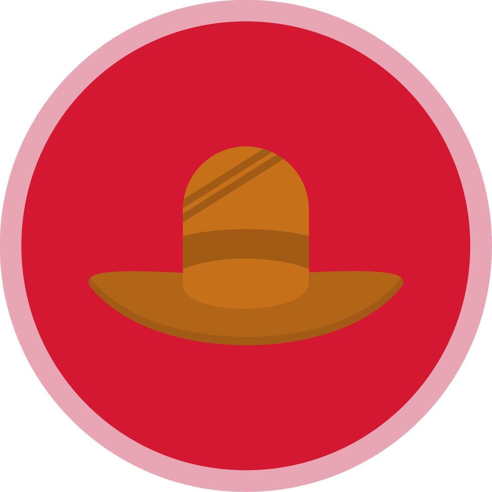 sombrero plano multi circulo icono vector