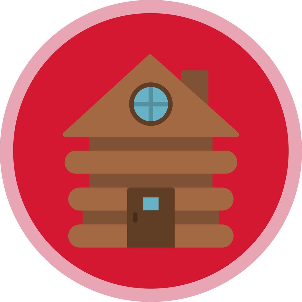 Cabin Flat Multi Circle Icon vector