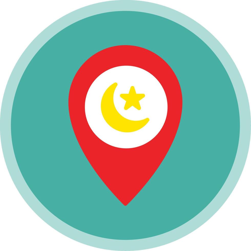 Flag Flat Multi Circle Icon vector