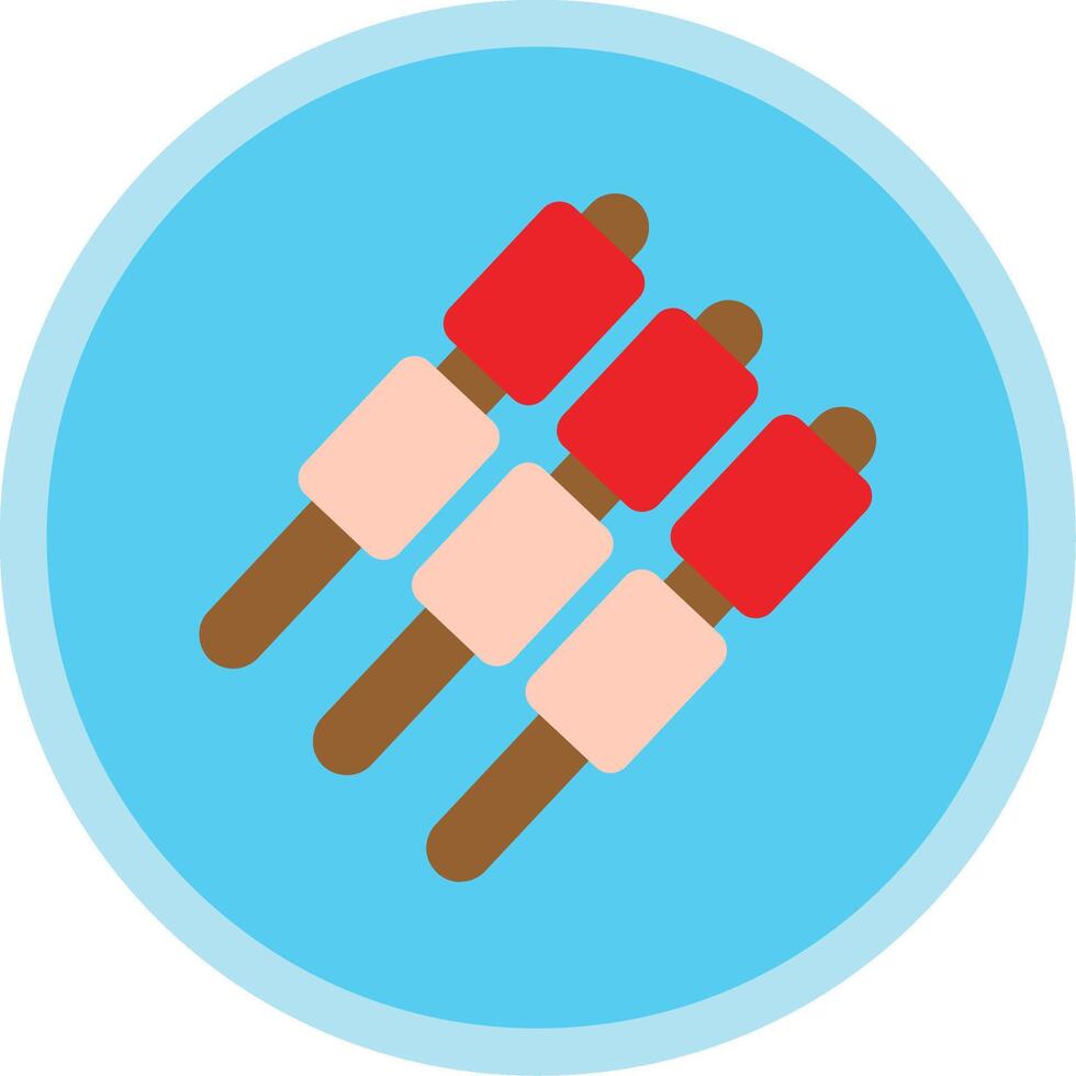 Marshmallows Flat Multi Circle Icon vector