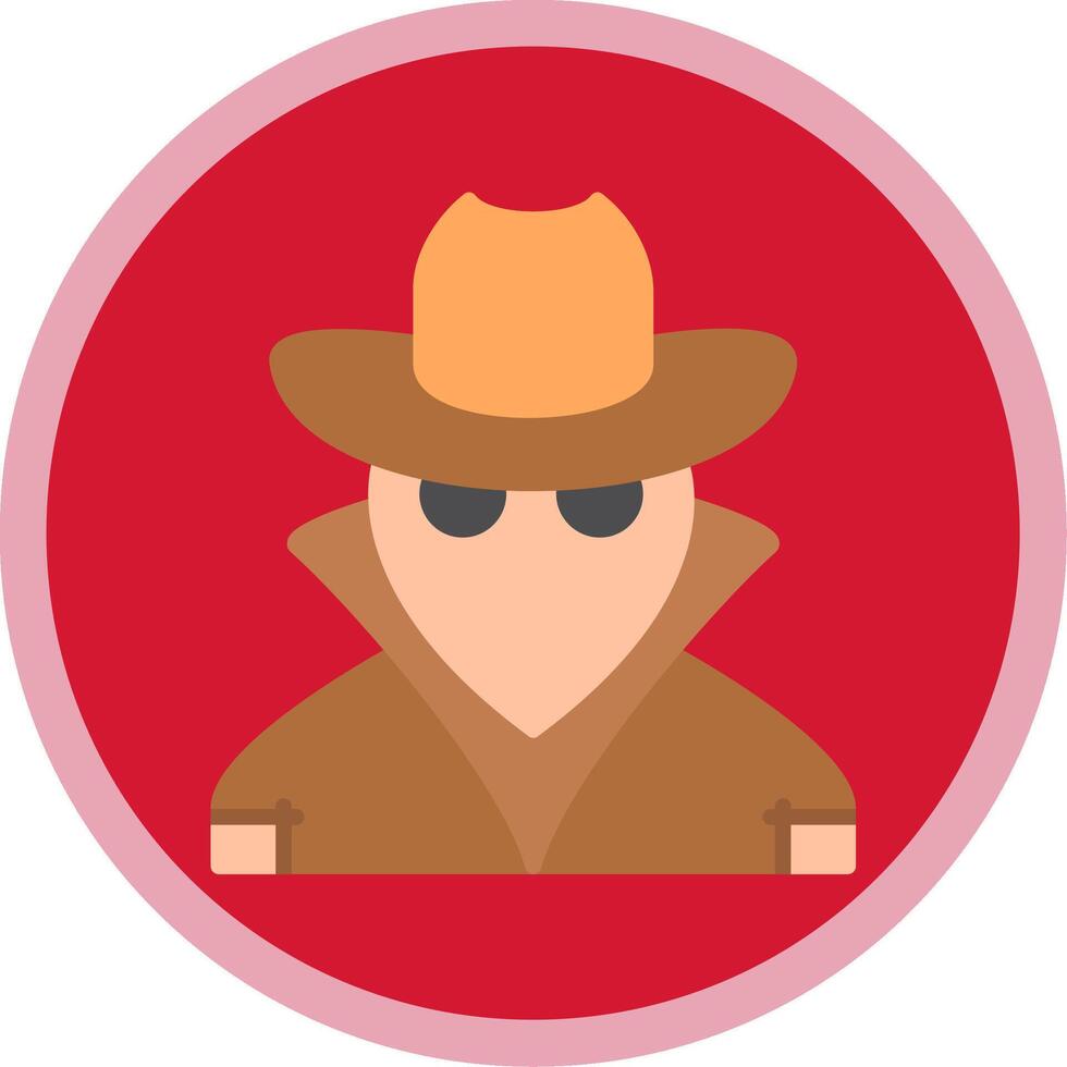 Spy Flat Multi Circle Icon vector