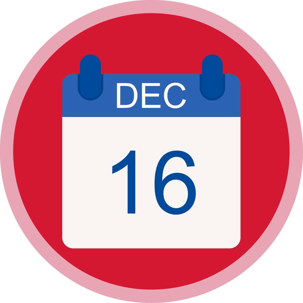 December Flat Multi Circle Icon vector