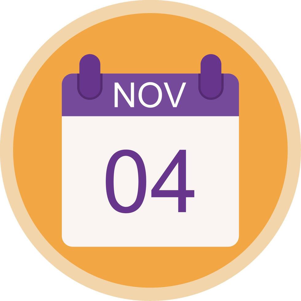 November Flat Multi Circle Icon vector