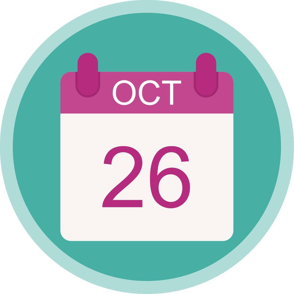 October Flat Multi Circle Icon vector