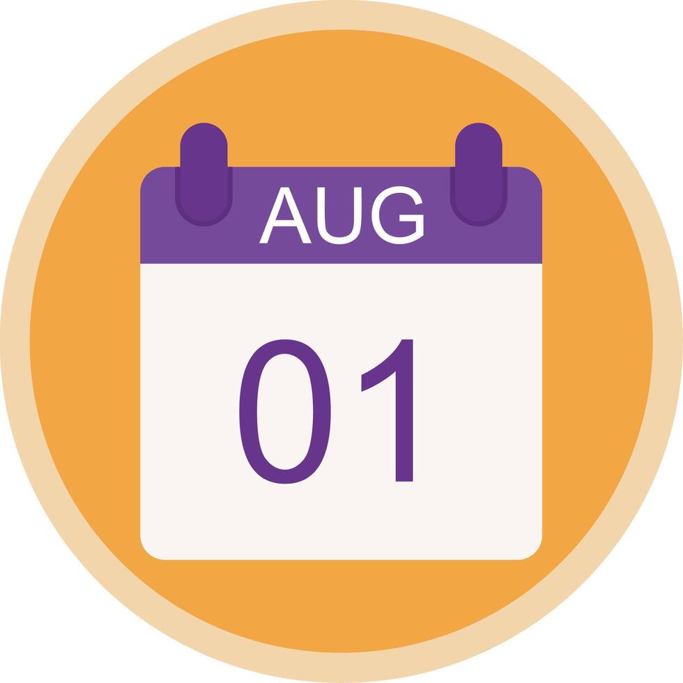 August Flat Multi Circle Icon vector