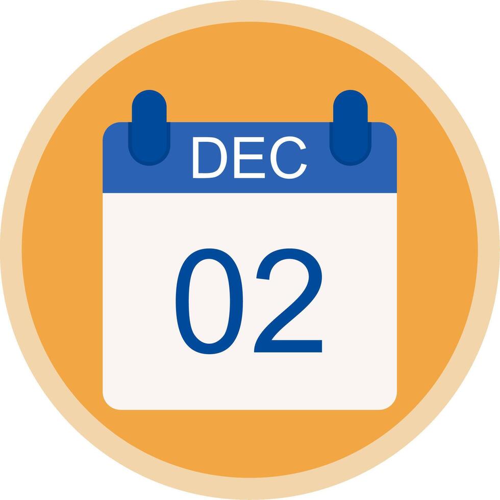 December Flat Multi Circle Icon vector