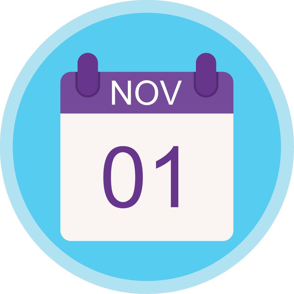 November Flat Multi Circle Icon vector